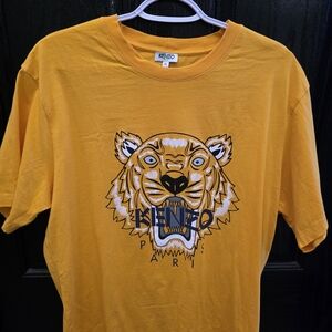 Kenzo Paris Tiger Graphic T-Shirt in Bright Yellow